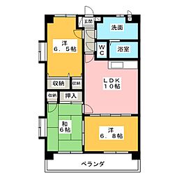 ラフィネ神久 3LDKの間取図画像