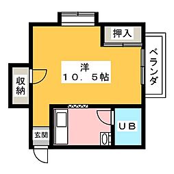 メイトレジデンス ワンルームの間取図画像