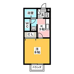 みいと寮らん 1Kの間取図画像