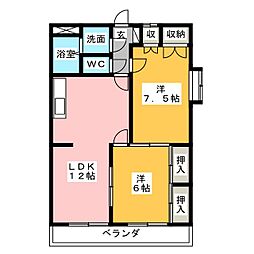 佐々木マンション 2LDKの間取図画像