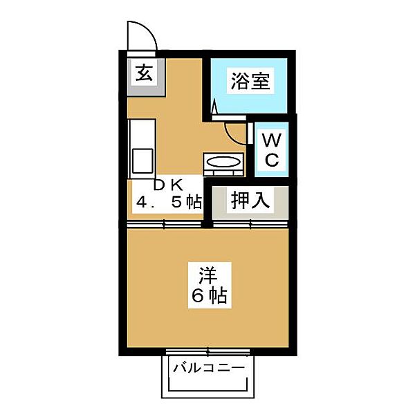 ルシミエント　Ｃ ｜三重県亀山市関町木崎(賃貸アパート1K・2階・23.10㎡)の写真 その2