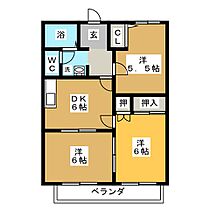 アメニティ亀山　Ｈ  ｜ 三重県亀山市亀田町（賃貸アパート3DK・2階・56.42㎡） その2