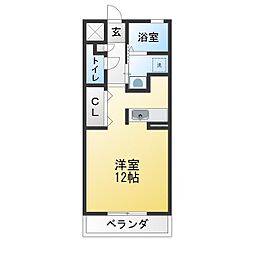 GARNISH・1 ワンルームの間取図画像