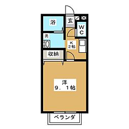 第五アーバンハイツ 1Kの間取図画像