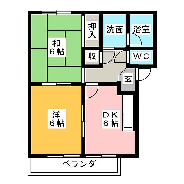 ＥＬＡＮ　ＢＩＴＡＬ ｜三重県松阪市駅部田町(賃貸マンション2DK・1階・43.69㎡)の写真 その2