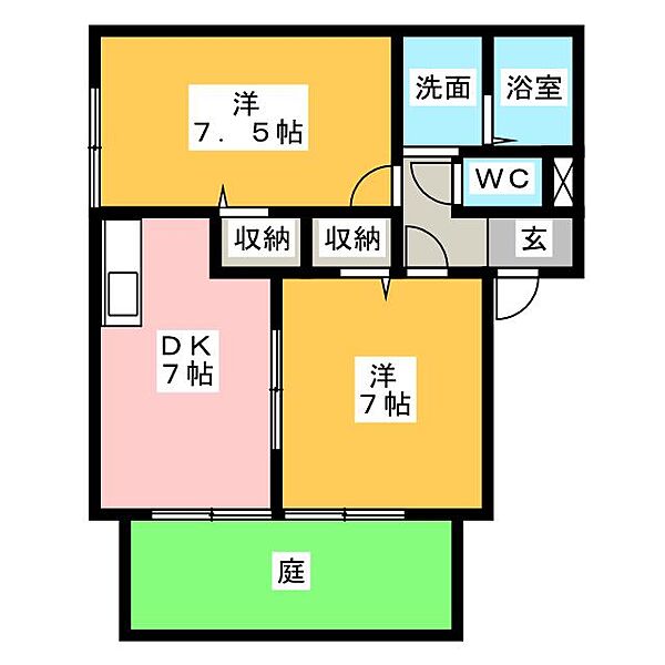 Ｓｈｉｎｅ　ａｒｋ　C ｜三重県松阪市甚目町(賃貸アパート2DK・1階・48.99㎡)の写真 その2