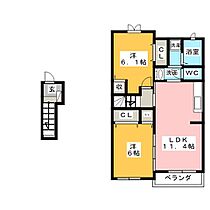 プラザサンライズＡ  ｜ 三重県松阪市甚目町（賃貸アパート2LDK・2階・57.07㎡） その2