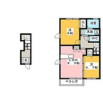 ＭＯ－V　Ａ  ｜ 三重県松阪市山室町（賃貸アパート2LDK・2階・48.23㎡） その2