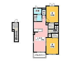 ジャン　プレッソＢ  ｜ 三重県松阪市石津町（賃貸アパート2LDK・2階・58.21㎡） その2