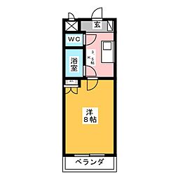 ナイスセブンあつみ 1Kの間取図画像