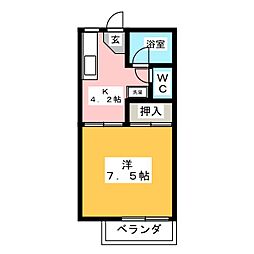 パークハイム大塚1 1Kの間取図画像