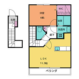 シティーブリーズ 1LDKの間取図画像
