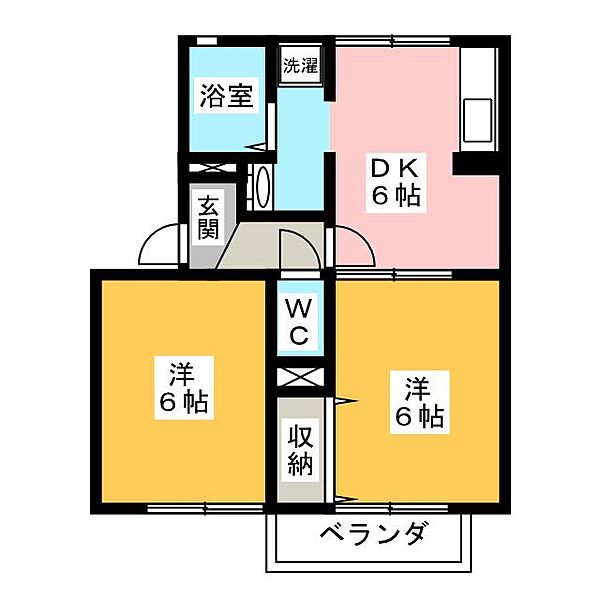 セジュールあや　Ａ棟 ｜三重県伊賀市平野東町(賃貸アパート2DK・2階・42.11㎡)の写真 その2