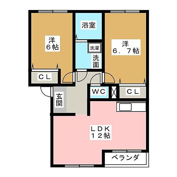 パルディアＨＭ ｜三重県名張市南町(賃貸アパート2LDK・2階・60.20㎡)の写真 その2