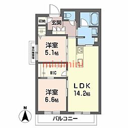 間取図画像 2LDK