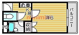 本町八番館 1Kの間取図画像