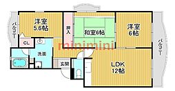 ベル・ドミール南茨木 3LDKの間取図画像