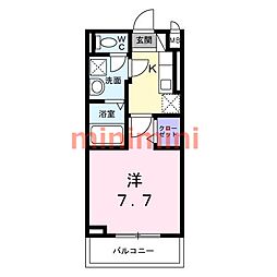 東一津屋アパート(027268101) 1Kの間取図画像
