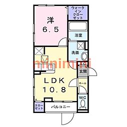 菅原2丁目アパート(026237201) 1LDKの間取図画像