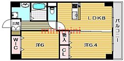 メゾンローリエ 2LDKの間取図画像