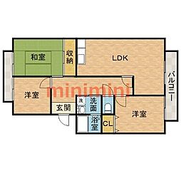 松景 3LDKの間取図画像