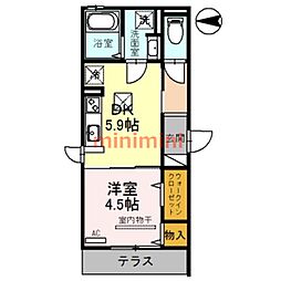 JYOHOKU欅STREET 1DKの間取図画像