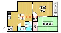 リバーライフ 2LDKの間取図画像