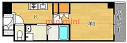 シャンピアコート茨木 1Kの間取図画像