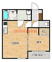 仮)フォレ下穂積2丁目 1LDKの間取図画像