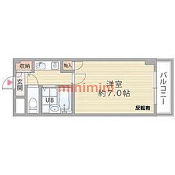 シャルム橋本3 1Kの間取図画像