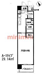 アミスタ菅原 1Kの間取図画像