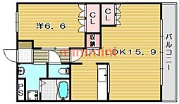 ティアーズガーデン 1LDKの間取図画像