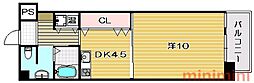 ヴェローノ茨木 1DKの間取図画像