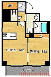 フィアクレー茨木元町 1LDKの間取図画像