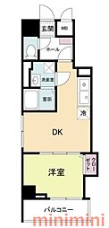アートMIYATA 1DKの間取図画像