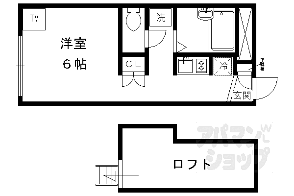 レオパレスＲａｉｎｂｏｗ 206｜京都府京都市北区西賀茂大道口町(賃貸アパート1K・2階・19.87㎡)の写真 その2