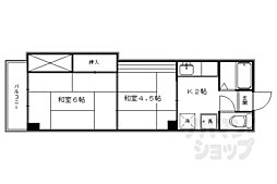 中嶋マンション 2Kの間取図画像