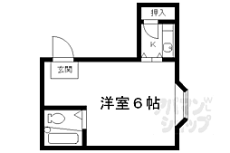 メゾン西賀茂 1Kの間取図画像