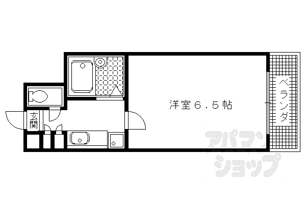 ピラーズ北山 112A｜京都府京都市左京区松ケ崎木ノ本町(賃貸マンション1K・1階・18.34㎡)の写真 その2