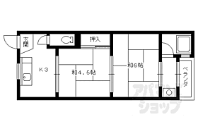 ラ・シノン 203 ｜ 京都府京都市北区上賀茂松本町（賃貸アパート2K・2階・28.00㎡） その2