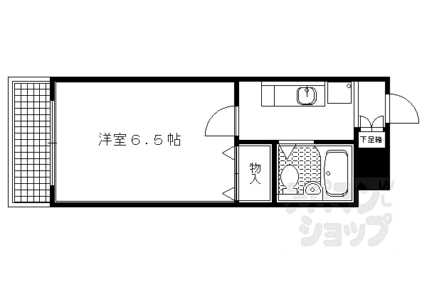 京都府京都市左京区静市市原町(賃貸アパート1K・1階・17.50㎡)の写真 その2