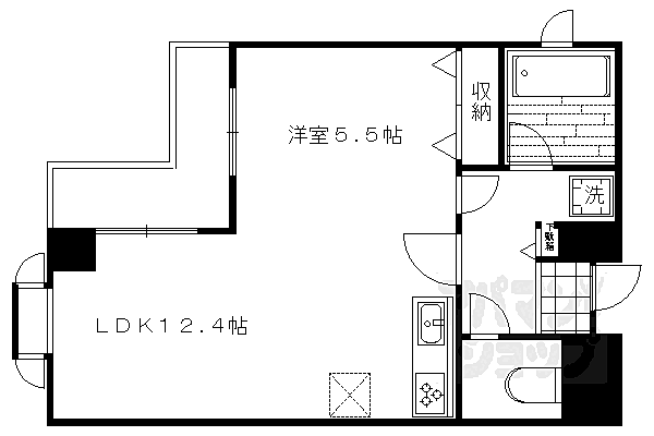 京都府京都市中京区柳馬場通御池上ル虎石町(賃貸マンション1R・3階・42.63㎡)の写真 その2