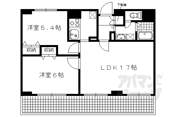 京都府京都市左京区高野西開町(賃貸マンション2LDK・3階・60.60㎡)の写真 その2