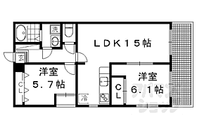 京都府京都市左京区上高野西氷室町（賃貸マンション2LDK・4階・59.22㎡） その2