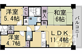 京都府京都市上京区千本通二条下ル聚楽町（賃貸マンション3LDK・6階・59.49㎡） その2