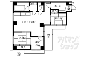 京都府京都市上京区寺町広小路上ル染殿町（賃貸マンション3LDK・1階・97.00㎡） その2