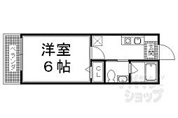 ホワイエ泉堂町 1階1Kの間取り