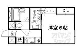 レオパレス京都鷹峰 1Kの間取図画像