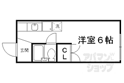 花ノ坊ハイツ 1Kの間取図画像