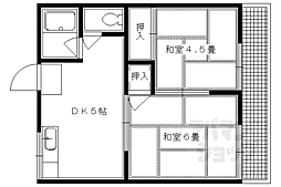 樋ノ上荘 2DKの間取図画像